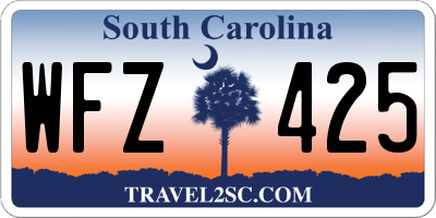 SC license plate WFZ425