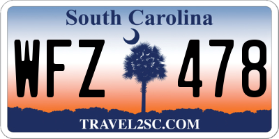 SC license plate WFZ478
