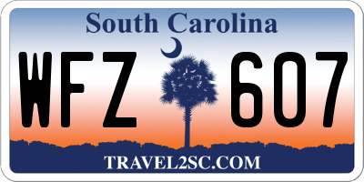 SC license plate WFZ607