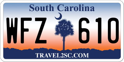 SC license plate WFZ610