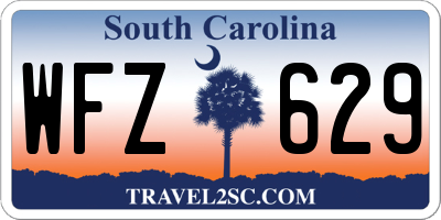 SC license plate WFZ629