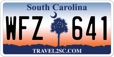 SC license plate WFZ641