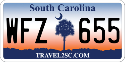 SC license plate WFZ655