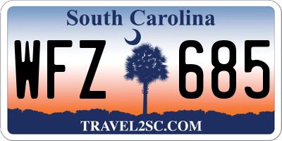 SC license plate WFZ685