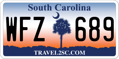 SC license plate WFZ689