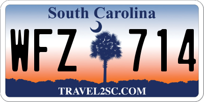 SC license plate WFZ714
