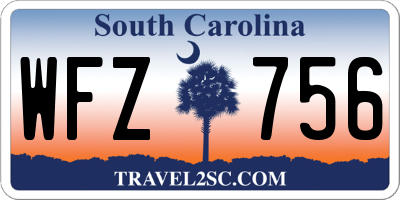 SC license plate WFZ756