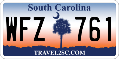 SC license plate WFZ761