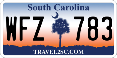 SC license plate WFZ783