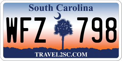 SC license plate WFZ798