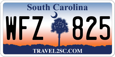 SC license plate WFZ825
