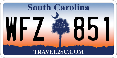 SC license plate WFZ851