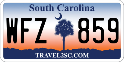 SC license plate WFZ859