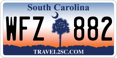 SC license plate WFZ882