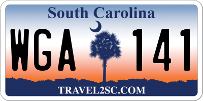 SC license plate WGA141