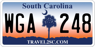 SC license plate WGA248