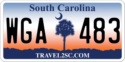 SC license plate WGA483