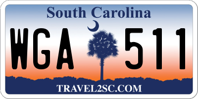 SC license plate WGA511