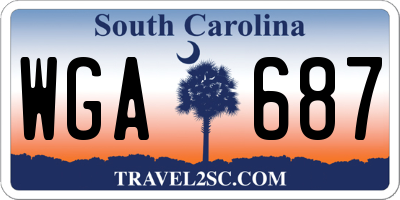 SC license plate WGA687