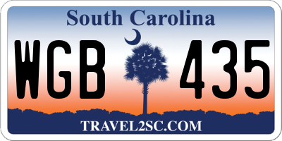 SC license plate WGB435