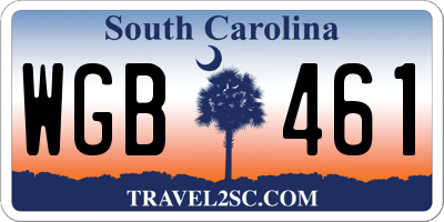 SC license plate WGB461