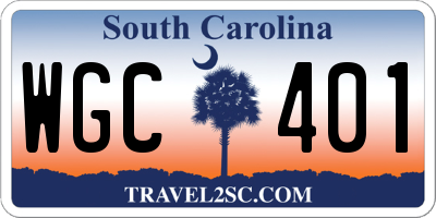 SC license plate WGC401