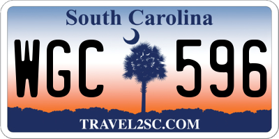 SC license plate WGC596