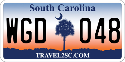 SC license plate WGD048
