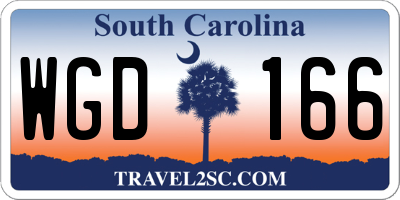 SC license plate WGD166