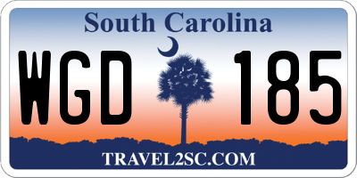 SC license plate WGD185