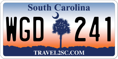 SC license plate WGD241
