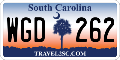 SC license plate WGD262