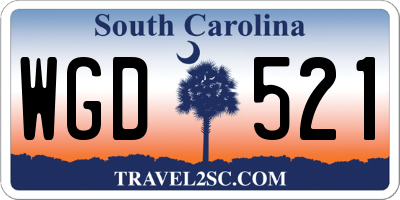 SC license plate WGD521