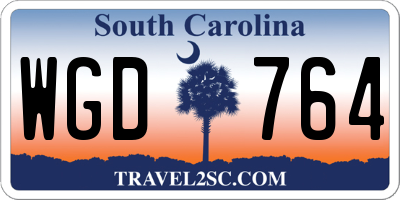 SC license plate WGD764