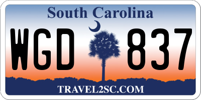 SC license plate WGD837
