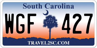SC license plate WGF427