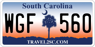 SC license plate WGF560