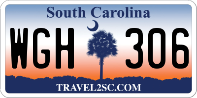 SC license plate WGH306
