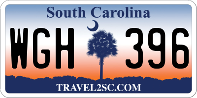 SC license plate WGH396