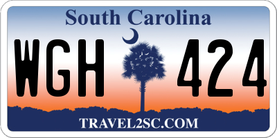 SC license plate WGH424
