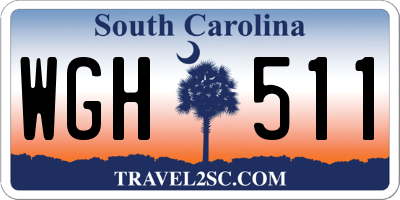 SC license plate WGH511