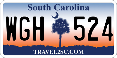 SC license plate WGH524