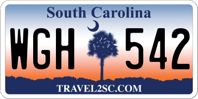 SC license plate WGH542