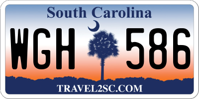 SC license plate WGH586