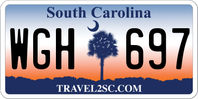 SC license plate WGH697