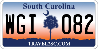 SC license plate WGI082