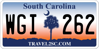 SC license plate WGI262