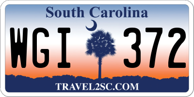 SC license plate WGI372