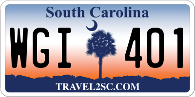 SC license plate WGI401