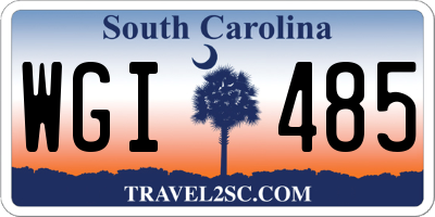 SC license plate WGI485